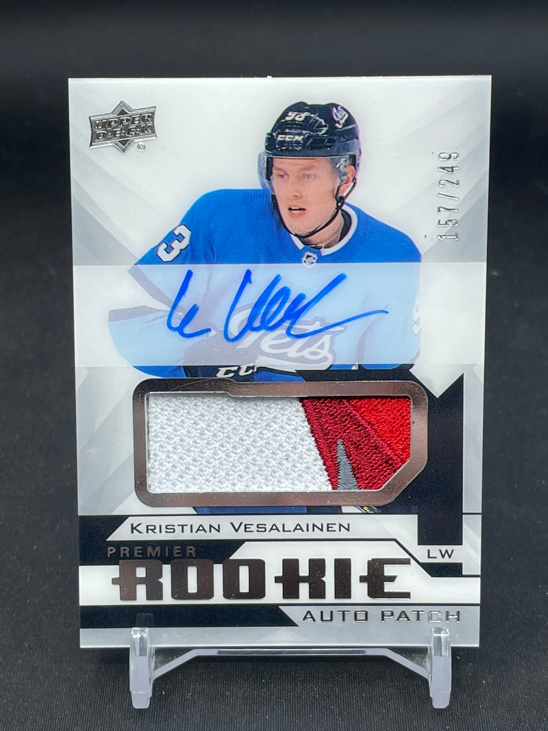 2018 UPPER DECK PREMIER - ROOKIE AUTO PATCH - K. VESALAINEN - #AR-KV - #'D/249 - RELIC - AUTOGRAPH - RC