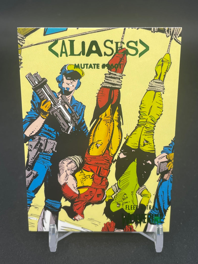 2023 UPPER DECK FLEER ULTRA WOLVERINE - ALIASES - GREEN - MUTATE #9601 - #A-3