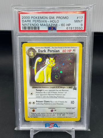 POKEMON - NINTENDO MAGAZIE PROMO - DARK PERSIAN - HOLO - #17 - PSA 9