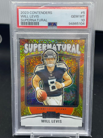 2023 PANINI CONTENDERS - SUPERNATURAL - W. LEVIS - #5 - PSA 10 - RC