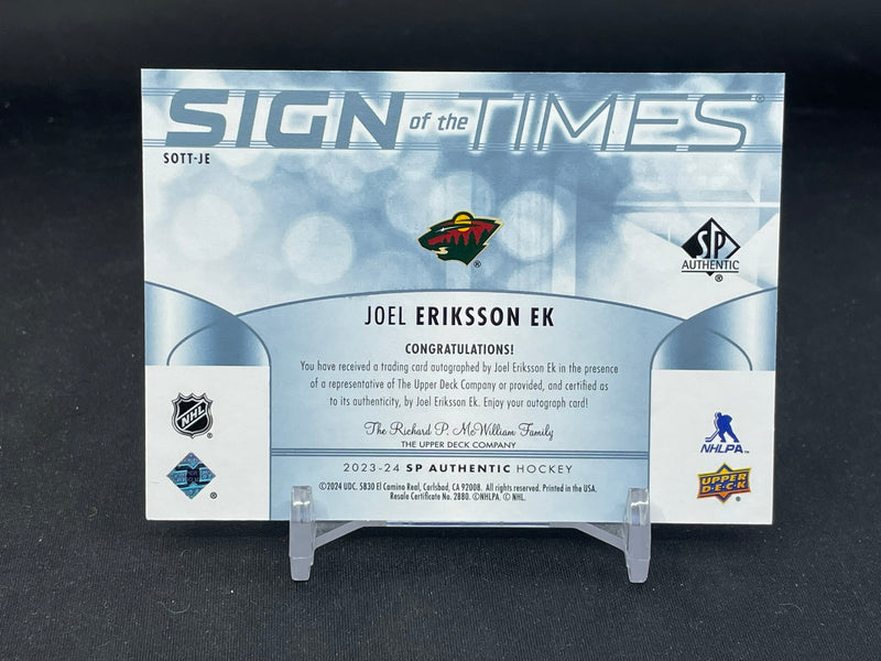 2023 UPPER DECK SP AUTHENTIC - SIGN OF THE TIMES - J. ERIKSSON EK -