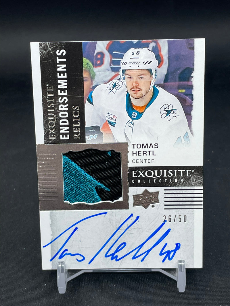 2018 UPPER DECK THE CUP - EXQUISITE ENDORSEMENTS RELICS - T. HERTL - #ER-TH - #'D/50 - RELIC - AUTOGRAPH