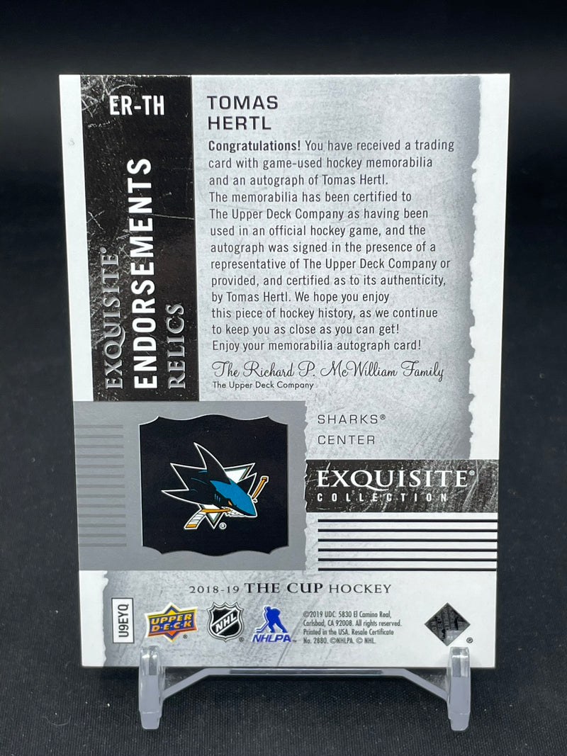 2018 UPPER DECK THE CUP - EXQUISITE ENDORSEMENTS RELICS - T. HERTL - #ER-TH - #'D/50 - RELIC - AUTOGRAPH