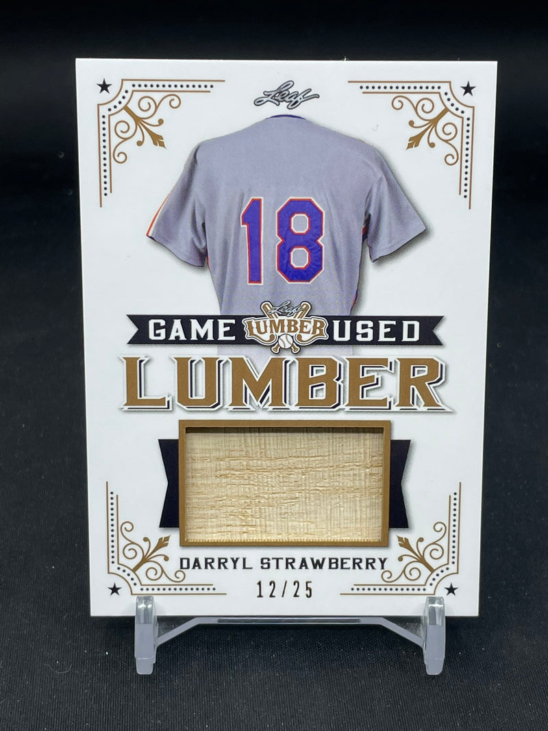 2021 LEAF LUMBER - GAME USED LUMBER - D. STRAWBERRY - #GUL-20 - #'D/25 - RELIC
