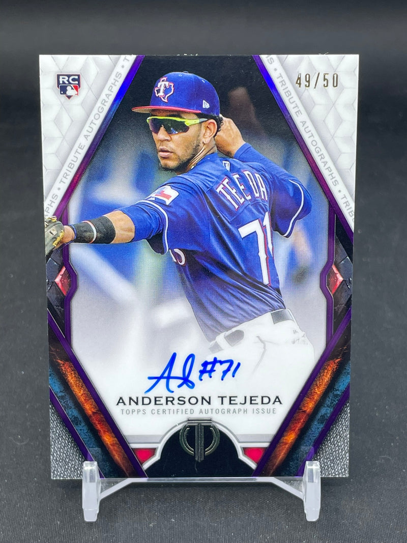2021 TOPPS TRIBUTE - PURPLE - A. TEJEDA - #TA-AT - #'D/50 - AUTOGRAPH - RC