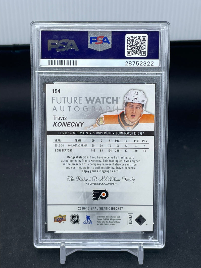 2016 UPPER DECK SP AUTHENTIC - INSCRIBED FUTURE WATCH AUTO - T. KONECNY - #154 - #'D/999 - AUTOGRAPH - PSA 9 - RC