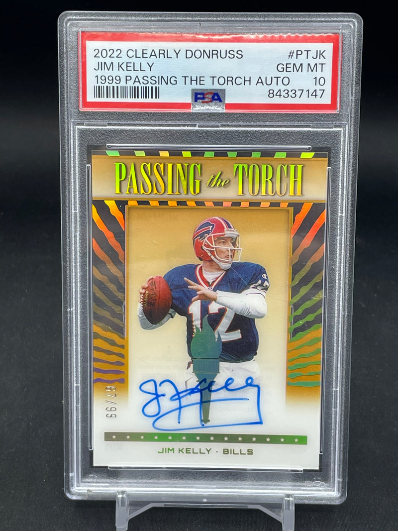 2022 PANINI CLEARLY DONRUSS - 1993 PASSING THE TORCH - J. KELLY - #PTJK - #'D/99 - AUTOGRAPH - PSA 10