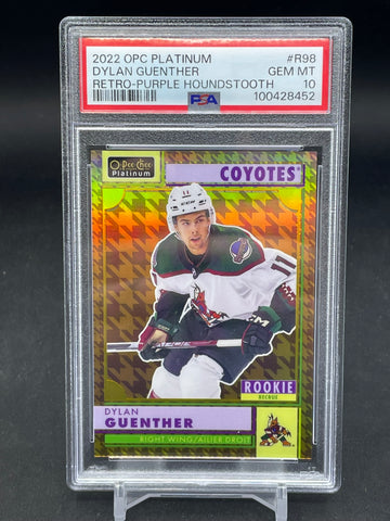 2022 UPPER DECK O-PEE-CHEE PLATINUM - PURPLE HOUNDSTOOTH - RETRO ROOKIE - D. GUENTHER - #R98 - #'D/15 - PSA 10 - RC