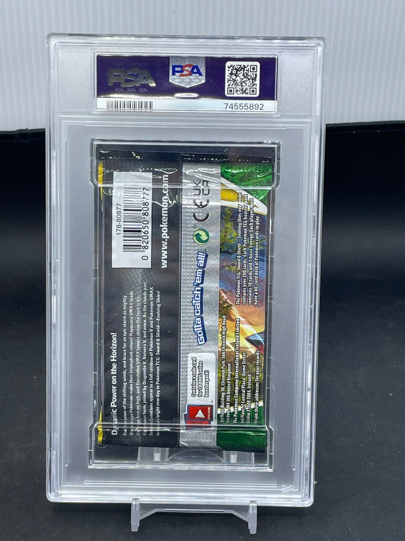 POKEMON - EVOLVING SKIES BOOSTER PACK - DURALUDON ARTWORK - PSA 8
