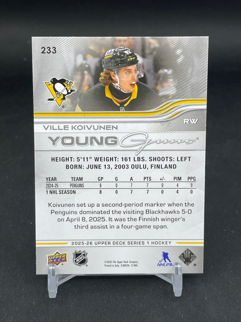 2025 UPPER DECK SERIES ONE - YOUNG GUNS - V. KOIVUNEN -