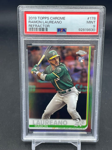 2019 TOPPS CHROME - REFRACTOR - R. LAUREANO - #178 - PSA 9 - RC