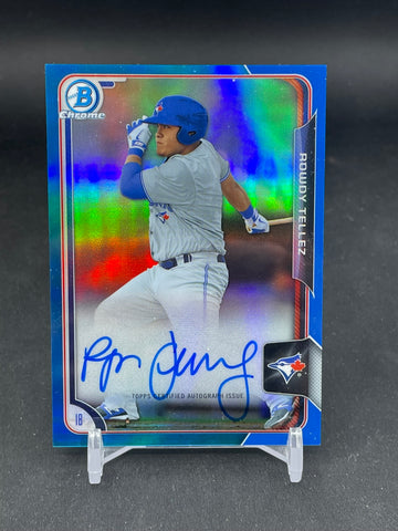 2015 TOPPS BOWMAN CHROME - BLUE - R. TELLEZ - #BCAP-RT - #'D/150 - AUTOGRAPH