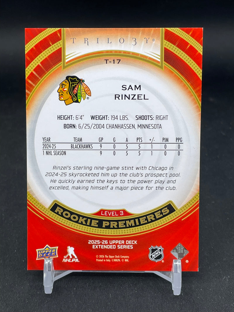 2025 UPPER DECK EXTENDED SERIES - TRILOGY ROOKIE PREMIERES - S. RINZEL - #T-17 - #'D/99 - RC