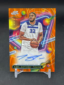 2023 TOPPS CHROME COSMIC - ORANGE REFRACTOR - K. TOWNS - #CCAV-KT - #'D/25 - AUTOGRAPH
