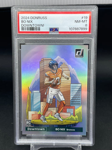 2024 PANINI DONRUSS - DOWNTOWN! - B. NIX - #19 - PSA 8 - RC