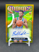 2023 TOPPS FINEST - GOLD REFRACTOR - CHROME ROOKIES - B. MILLER - #RFA-BM - #'D/50 - AUTOGRAPH - RC