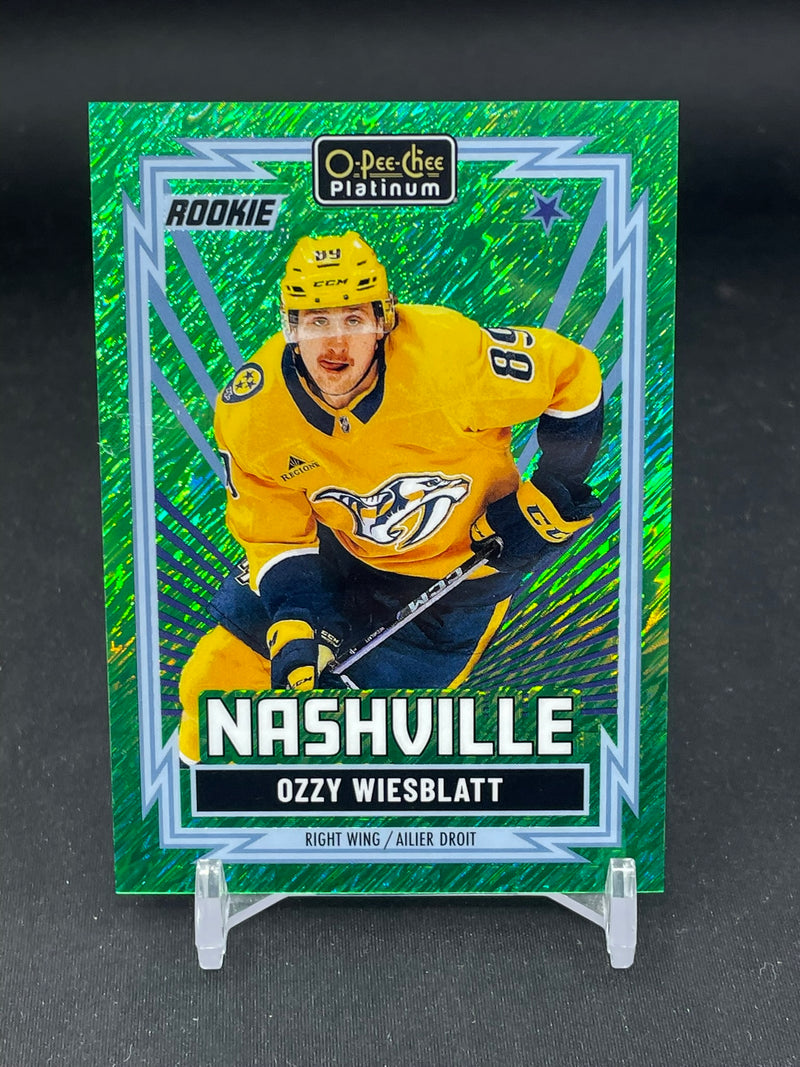 2025 UPPER DECK O-PEE-CHEE PLATINUM - GREEN LASER - ROOKIE - O. WIESBLATT - #R-77 - #'D/75 - RC
