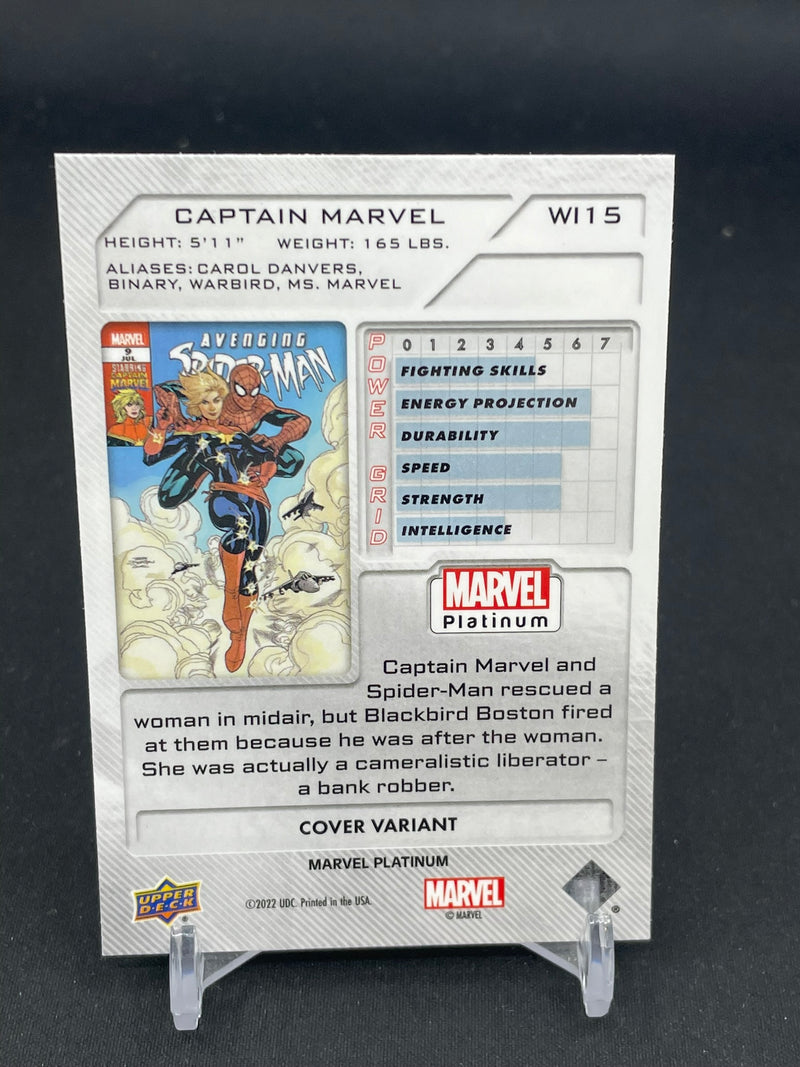 2022 UPPER DECK MARVEL PLATINUM - COVER VARIANT - CAPTAIN MARVEL