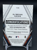 2021 TOPPS TRIBUTE - BLUE - K. HAYES - #TA-KHA - #'D/150 - AUTOGRAPH - RC