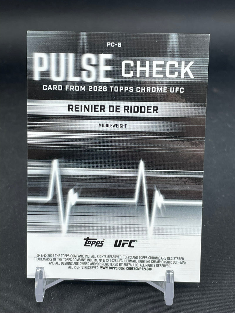 2026 TOPPS CHROME - BLACK REFRACTOR - PULSE CHECK - R. DE RIDDER - #PC-8 - #'D/10