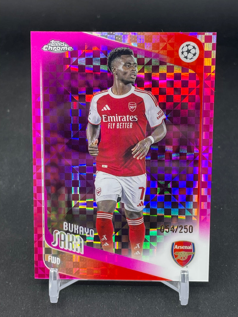 2025 TOPPS CHROME - PINK CHECKERBOARD - B. SAKA - #12 - #'D/250
