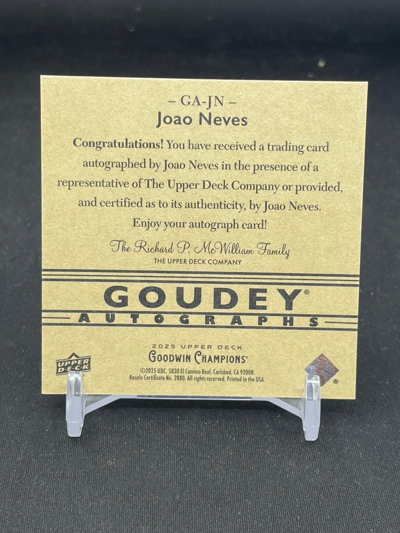2025 UPPER DECK GOODWIN CHAMPIONS - GOUDEY AUTOGRAPHS - J. NEVES -