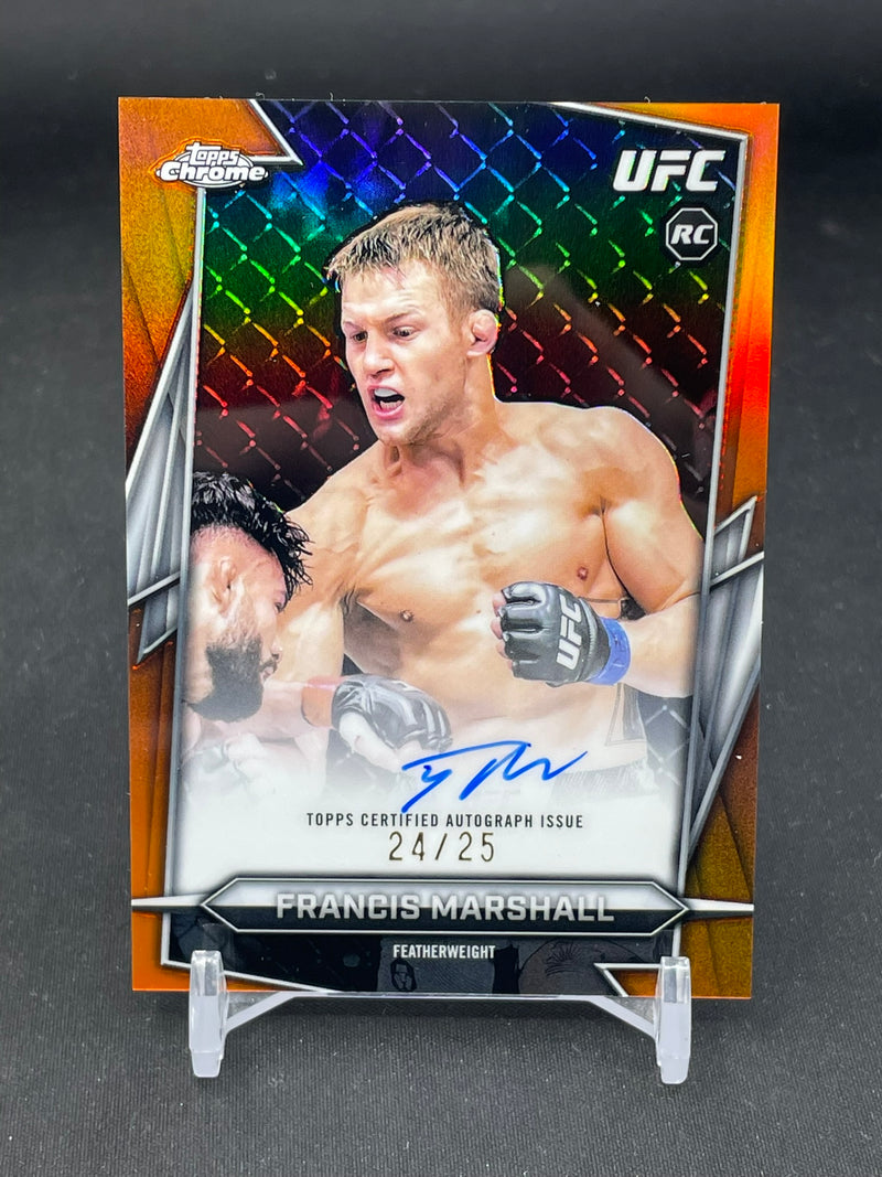 2026 TOPPS CHROME - ORANGE REFRACTOR - F. MARSHALL - #BAV-FM - #'D/25 - AUTOGRAPH - RC