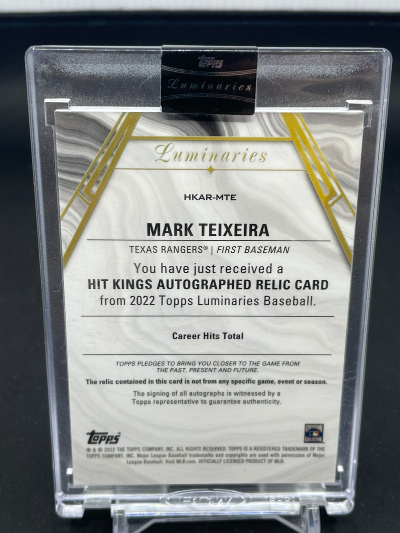 2022 TOPPS LUMINARIES - HIT KINGS - M. TEIXEIRA - #HKAR-MTE - #'/15 - RELIC - AUTOGRAPH