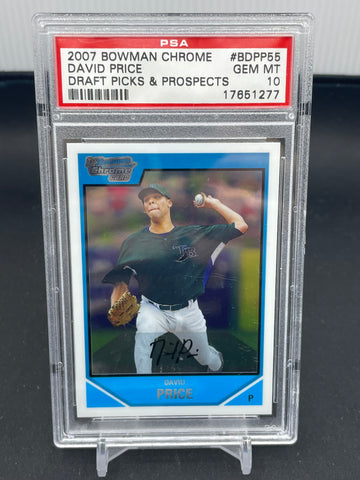2007 BOWMAN - 1ST BOWMAN CHROME CARD - D. PRICE - #BDPP55 - PSA 10