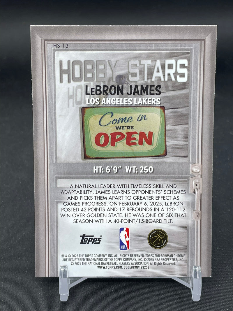 2025 TOPPS BOWMAN CHROME - HOBBY STARS - L. JAMES -