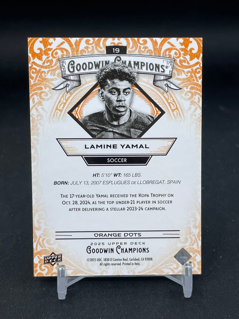 2025 UPPER DECK GOODWIN CHAMPIONS - ORANGE DOTS - L. YAMAL - #19 - #'D/399