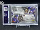 2023 PANINI SPECTRA - NEON GREEN - J. ADDISON / Z. FLOWERS - #DPAAF - #'D/35 - DUAL RELIC - DUAL AUTOGRAPH - PSA 9 - RC