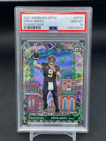 2021 PANINI DONRUSS OPTIC - DOWNTOWN - D. BREES - #DT21 - PSA 10