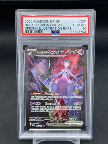 POKEMON - TEAM ROCKET'S MEWTWO EX - SIR - #231 - PSA 10