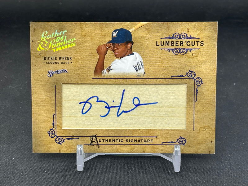 2004 DONRUSS LEATHER & LUMBER - LUMBER CUTS - R. WEEKS - #LC-33 - #'D/224 - AUTOGRAPH