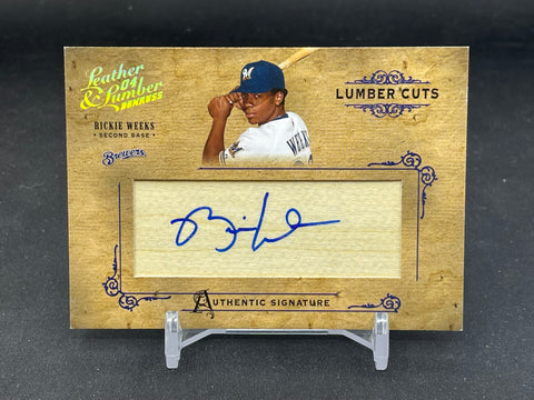 2004 DONRUSS LEATHER & LUMBER - LUMBER CUTS - R. WEEKS - #LC-33 - #'D/224 - AUTOGRAPH