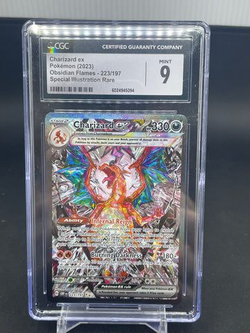 POKEMON - OBSIDIAN FLAMES - CHARIZARD EX - SPECIAL ILLUSTRATION RARE - #223 - CGC 9