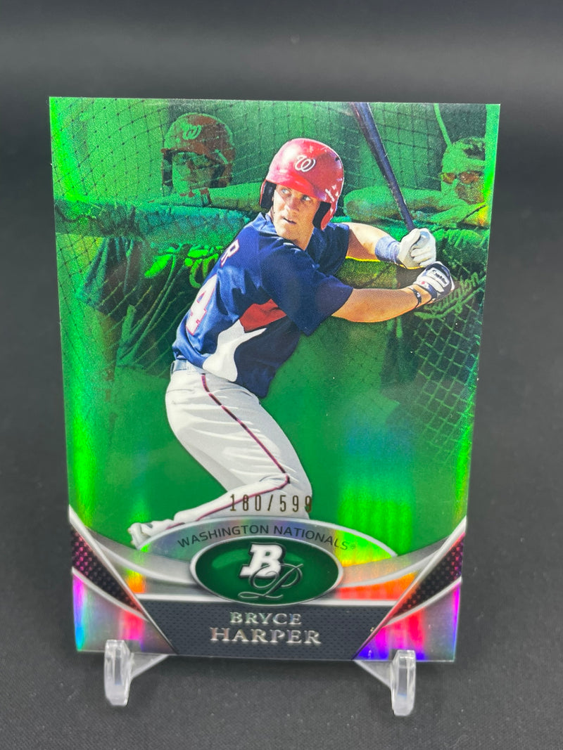 2011 TOPPS BOWMAN PLATINUM - GREEN FRACTOR - B. HARPER - #BPP1 - #'D/599