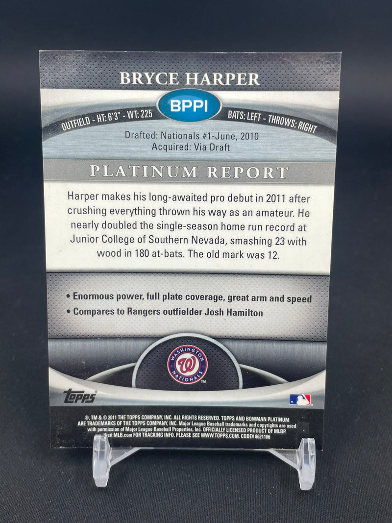 2011 TOPPS BOWMAN PLATINUM - GREEN FRACTOR - B. HARPER - #BPP1 - #'D/599