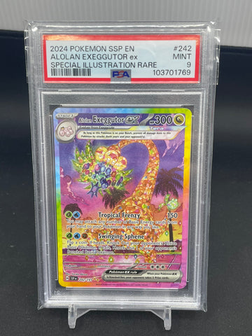 POKEMON - SURGING SPARKS - ALOLAN EXEGGUTOR EX - SPECIAL ILLUSTRATION RARE - #242 - PSA 9
