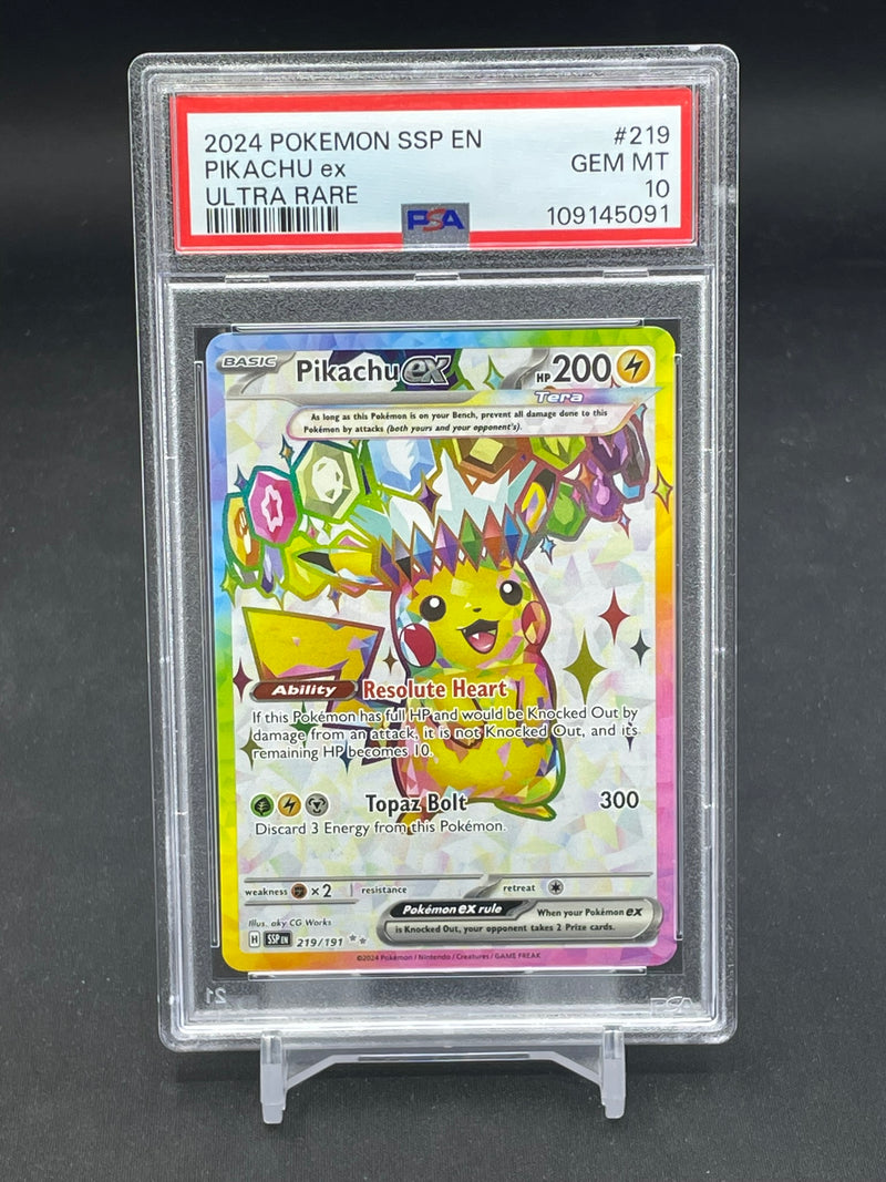 POKEMON - SURGING SPARKS - PIKACHU EX - FULL ART -
