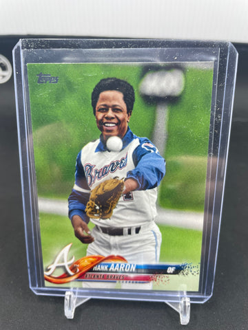 2018 TOPPS SERIES TWO - SP - H. AARON - #582