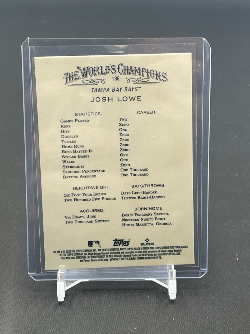 2022 TOPPS ALLEN & GINTER CHROME - J. LOWE -