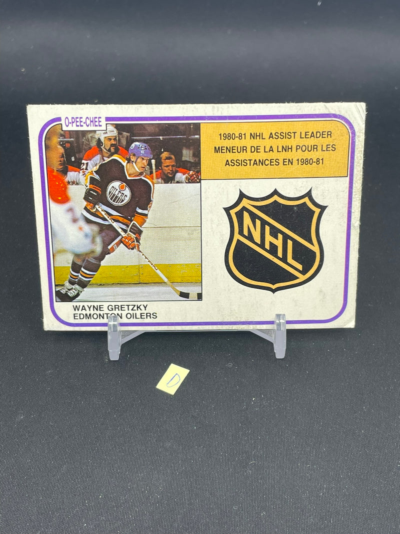 1981 O-PEE-CHEE - NHL ASSIST LEADERS - W. GRETZKY -