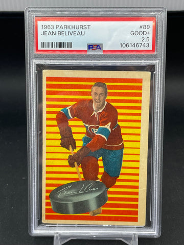 1963 PARKHURST - J. BELIVEAU - #89 - PSA 2.5 - RC