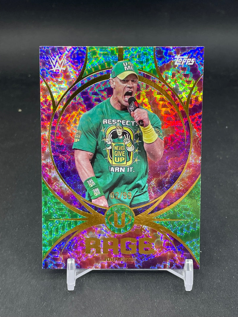 2025 TOPPS UNIVERSE - GREEN ELECTRIC - RAGE - JOHN CENA - #RA-23 - #'D/99