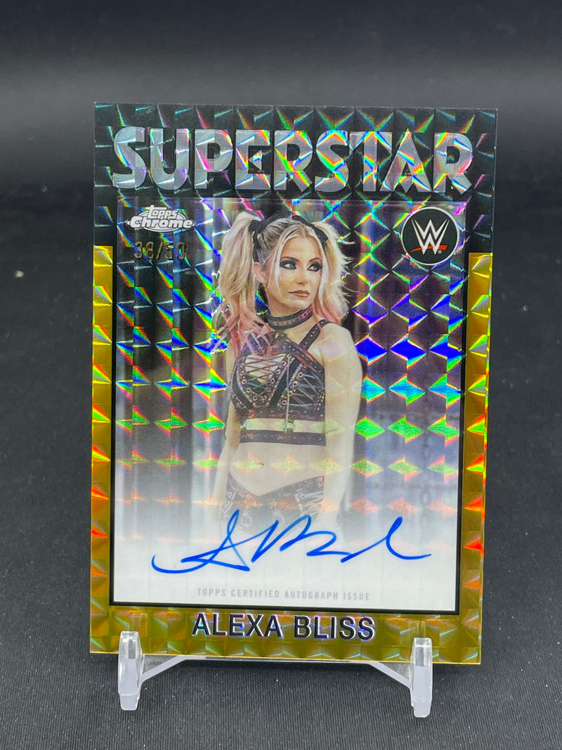 2026 TOPPS CHROME - GOLD GEOMETRIC - 1986 - ALEXA BLISS - #86T-AB - #'D/50 - AUTOGRAPH