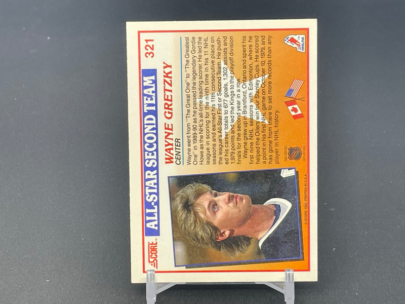 1990 SCORE - ALL-STAR SECOND TEAM - W. GRETZKY -