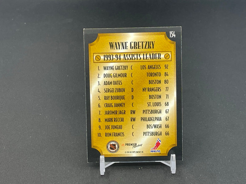 1994 TOPPS PREMIER - ASSISTS LEADER - W. GRETZKY -