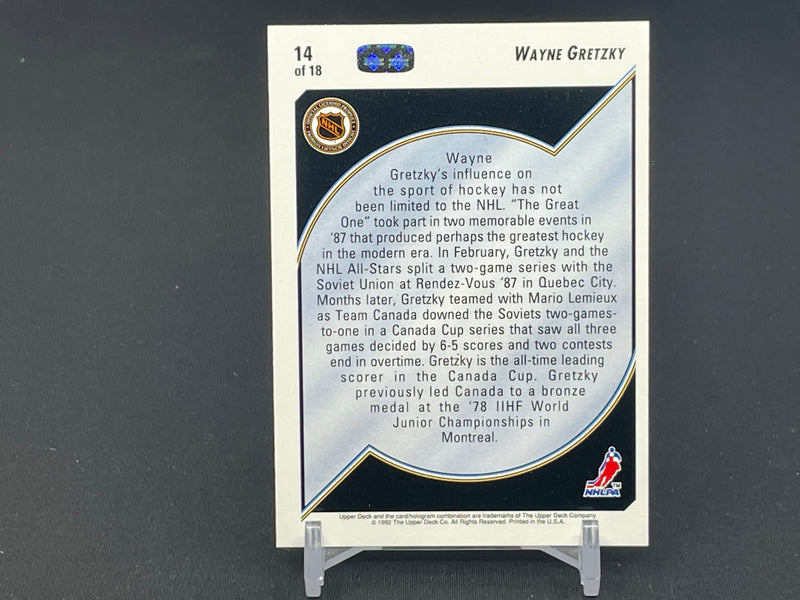 1992 UPPER DECK - HOCKEY HEROES - W. GRETZKY -